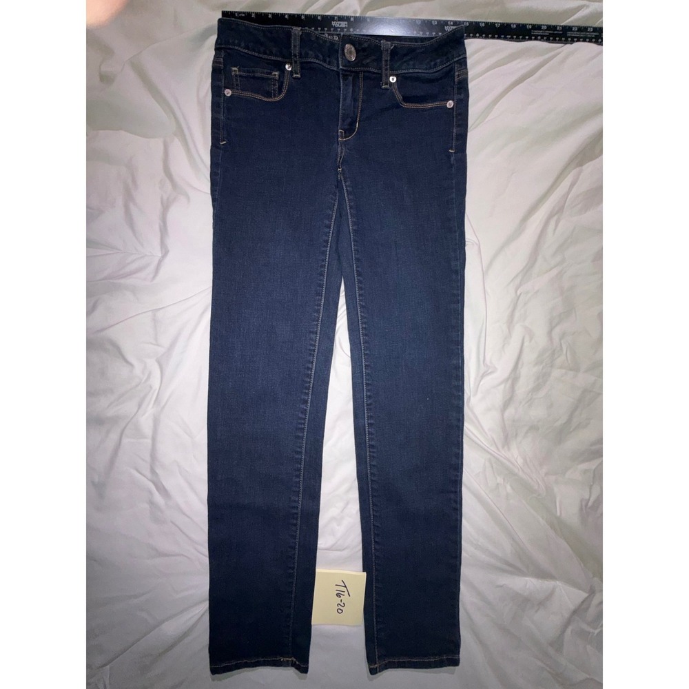 American Eagle Skinny Super Stretch Jeans Dark Wash Size 4 Regular T16-20-1